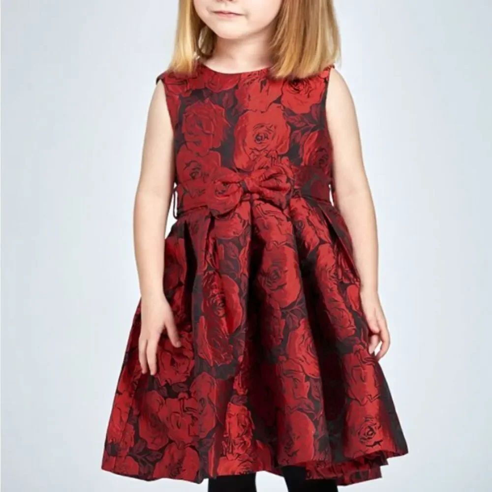 BRAND NEW CHILDREN'S PLACE FIT FLARE PLEATED FLORAL SLEEVELESS DRESS
